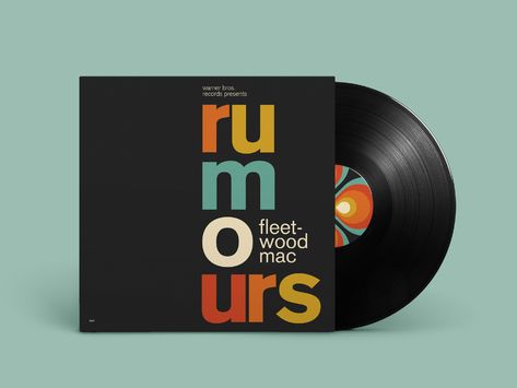 Rumours Album Cover Concept by Kenzie Amick Typography Album Cover, Album Covers Typography, Elegant Album Cover, Album Cover Design Typography, Album Typography Cover Art, Vinyl Typography Album Covers, Rumours Album, Royal Crowns, Computer Art