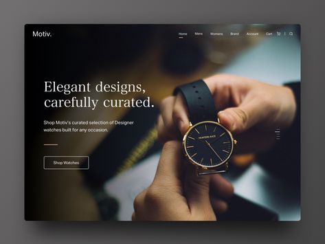 Watch Website Layout Watch Website Design, Mens Watch Brands, Website Header, Website Design Layout, Website Layout, Website Branding, Site Design, Design Company, Watch Brands