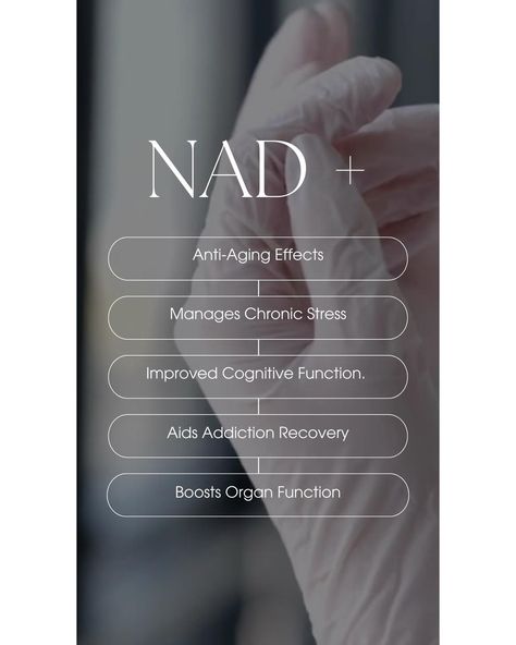 🔋 Recharge with NAD IV Therapy! 🔋 Looking for the ultimate energy boost? NAD IV therapy might be your answer! ✨ What is NAD? Nicotinamide adenine dinucleotide (NAD) is a powerful coenzyme found in every cell of your body, playing a vital role in energy production, DNA repair, and overall cellular health. 💧 Why NAD IV Therapy? Boost Energy: NAD helps convert food into energy, giving you a natural, sustained energy boost. Enhance Brain Function: Improve mental clarity, focus, and memory by ... Nad Iv Therapy, Nad Therapy, Cellular Health, Holistic Practitioner, Dna Repair, Iv Therapy, Improve Cognitive Function, Detoxify Your Body, Feel Younger