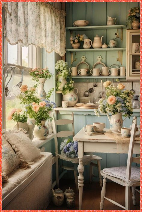 [Promotion] 85 Must Have Shabby Chic Living Room Vintage Cottage Tips and Tricks You'll Be Impressed By #shabbychiclivingroomvintagecottage Cottagecore Soft Aesthetic Room, Cottagecore Interior Living Room, Cottage Core Colors Pallet, Cottage Kitchen Breakfast Nook, Pastel Farmhouse Decor, Victorian Cottagecore House Interior, Cottagecore Aesthetic Living Room Vintage, Boho Cottagecore Decor, Cottagecore Home Decor Living Room