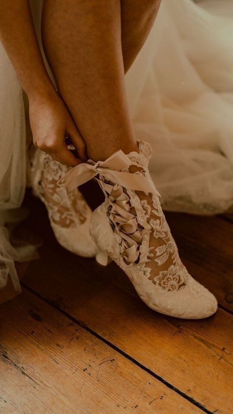 Wedding Boots & Lace Bridal Shoes - House of Elliot Lace Wedding Boots Hippie Wedding Shoes, Shoes For Boho Wedding Dress, Alt Wedding Shoes, Forest Wedding Shoes Brides, Wedding Shoes Bride Boots, 70s Wedding Shoes, Autumn Wedding Shoes, Wedding Boots Bride, Boho Bride Shoes