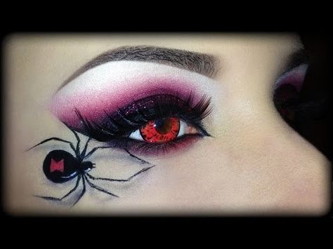 Punk Makeup 80s, Makeup Horor, Black Widow Makeup, Spider Web Makeup, Spider Makeup, Fantasy Make-up, Black Widow Costume, Monster Makeup, Horror Make-up