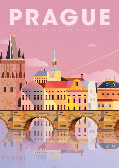 Illustrated Buildings, City Posters, City Postcard, Travel Poster Design, Vintage Poster Design, Poster City, Retro Travel Poster, City Illustration, Travel Illustration