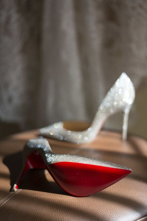 Louboutin Heels Wedding, Louboutin Wedding Heels, White Louboutin, Andrea Eppolito, Wedding Shoes Photography, Shoe Aesthetic, Christian Louboutin Wedding, Christian Louboutin Wedding Shoes, Bride Heels