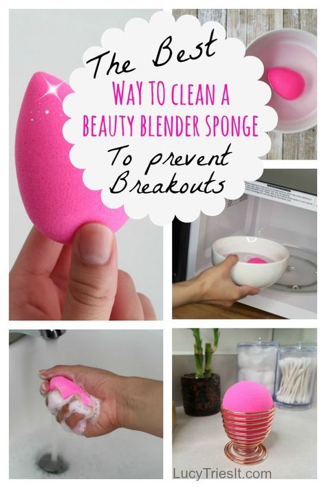 Did you know that dirt and bacteria on your beauty blender could cause acne breakouts?  This is why it's so important to clean a beauty blender sponge the right way!  If your beauty blender is causing you to break out, you'll want to try this simple metho Diy Beauty Blender, Clean Beauty Blender, Beauty Blender Sponge, Blender Sponge, Natural Hair Mask, Baking Soda Uses, Acne Breakout, Diy Beauty Hacks, Makes You Beautiful