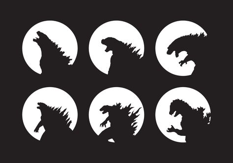 Godzilla Vectors Godzilla Pumpkin, Godzilla Logo, Godzilla Party, Godzilla Birthday Party, Godzilla Tattoo, Pumpkin Carving Stencil, Godzilla Birthday, Kong Godzilla, Godzilla Wallpaper