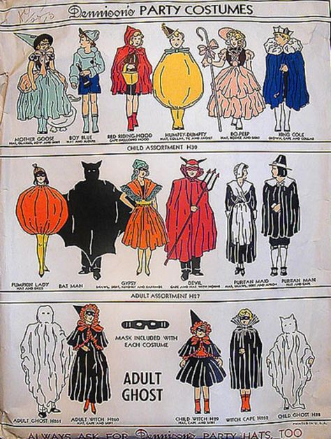 Comic Con Outfit Ideas, 1930s Halloween, Vintage Halloween Costumes, Paper Costume, 1920s Halloween, Halloween Costume Patterns, Vintage Halloween Images, Classic Halloween Costumes, Vintage Halloween Costume