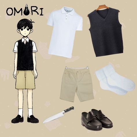 Sunny de Omori ropa. si tu quieres hacer cosplay de Sunny; yo espero esto te sirva😽 Omori Cosplay Ideas, Casual Cosplay Ideas, Casual Cosplay Outfits, Closet Cosplay Ideas, Sunny Clothes, Simple Cosplay Ideas, Sunny Outfits, Anime Cosplay Ideas, Closet Cosplay