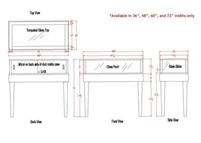 Jewelry Vision Tapered Leg Rectangle Horizontal Display With Two Pull Out Decks – Display Cases | Showcases Jewelry Display Case Shop, Product Display Table Design, Jewelry Table Display, Jewelry Shop Display, Jewelry Store Interior, Jewelry Store Design, Jewellery Shop Design, Jewelry Display Case, Furniture Dimensions