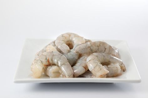 Raw prawn. Raw peel prawn on white plate , #Ad, #prawn, #Raw, #peel, #plate, #white #ad Raw Prawns, White Plates, Stock Images Free, Seafood, Diet