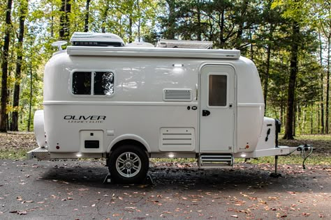 Small Travel Trailers | Legacy Elite Camper Trailer | Oliver Ultra Light Travel Trailers, Small Truck Camper, Small Rv Campers, Rv Makeover Ideas, Small Camper Interior, Camping Trailer Ideas, Light Travel Trailers, Casita Travel Trailers, Portable Homes