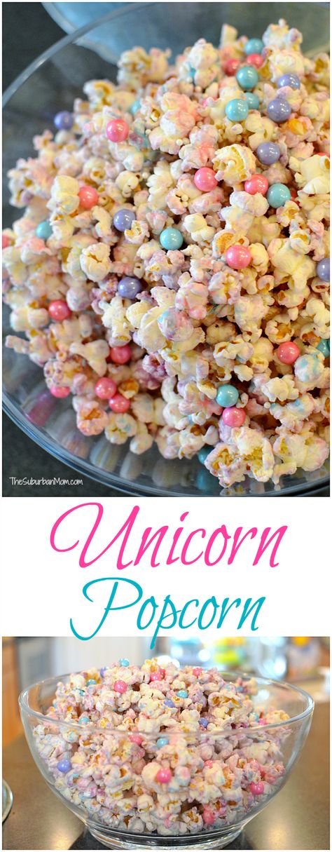 Wednesday Meals, Unicorn Birthday Party Food, Unicorn Popcorn, Unicorn Party Food, Unicorn Birthday Party Decorations, Jojo Siwa Birthday, Suburban Mom, Birthday Snacks, Birthday Party Snacks