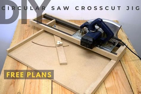 Circular Saw Crosscut Jig, Circular Saw Jig, Circular Saw Track, Best Circular Saw, Woodworking Jigsaw, Diy Bird Bath, Woodworking Jig, Lap Siding, Small Workshop