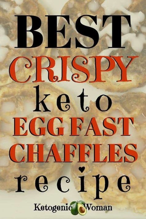 Keto recipes just got way more delicious! This egg fast chaffle recipe is easy, crunchy, and low carb! BONUS: You can use them as a bread substitute for things like sandwiches and pizzas! Try this simple crispy, keto cheese waffle recipe today!! #homemade #ketogenic #chaffles #lowcarb Egg Fast Chaffle Recipes, Eggfast Recipes, Egg Fast Recipes, Ketogenic Woman, Basic Keto, Egg Fast Diet, Diet Desserts Recipes, Quick Keto Breakfast, Keto Egg Fast