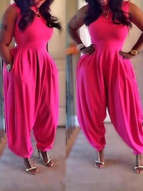 Rompers Womens Jumpsuit, Afrikaanse Mode, Diva Style, Pink Jumpsuit, Long Romper, Casual Rompers, Long Trousers, Rompers Women, Autumn Fashion Women