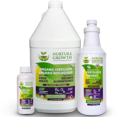 Nurture Growth Organic Fertilizer - Indoor & Outdoor Plant Fertilizer – Eco-Friendly, Chemical-Free, Concentrated – All Purpose Plant Food for Vegetables, Lawns, Fruit Orchards and more (150ml) : Amazon.ca: Patio, Lawn & Garden Organic Liquid Fertilizer, Plant Fertilizer, Bottle Wrappers, Fertilizer For Plants, Typo Logo, Outdoor Plant, Simple Math, Liquid Fertilizer, Organic Fertilizer