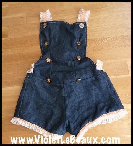 DIY Cute Overalls From Scratch Sewing Pattern - Violet LeBeaux - Tales of an Ingenue Diy Overalls, Cute Overalls, Kawaii Diy, Cute Craft, Sewing Crochet, Clothes Diy, Fashion Project, Diy Clothing, Cheap Fashion