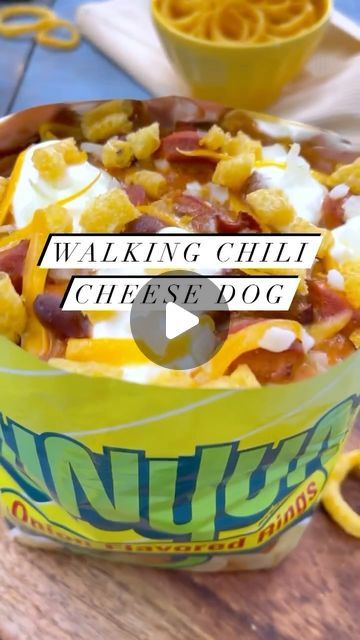 Recipes on Instagram: "Step up your snack game with these walking chili cheese dogs 🤩 The ultimate on-the-go snack! 🌭👟 Simple recipe AND one less dish to wash? Yes, please! @flvr_us #chilicheese #hotdog #gameday #viral #recipes" Walking Chili Cheese Dog, Chilly Cheese Dogs, Viral Recipes, Chili Cheese Dogs, Walking Tacos, Cheese Dog, Game Snacks, Pot Luck, Chili Cheese