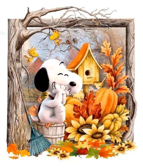 Autumn is my favorite season Snoopy Autumn, Autumn Pics, Snoopy Fall, Good Morning Snoopy, Peanuts Charlie Brown Snoopy, Frida Art, Fall Clipart, Snoopy Funny, Snoopy Halloween