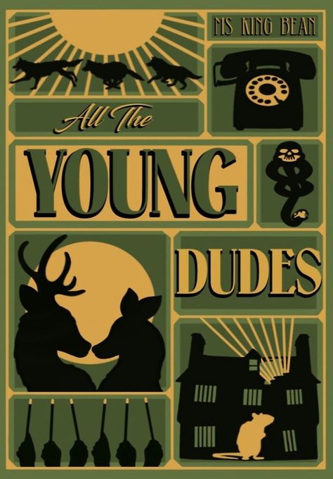 Marauders Era Poster, Atyd Poster, Marauders Prints, The Marauders Poster, All The Young Dudes Book Cover, Marauders Drawing, Marauders Merch, Marauders Poster, Imprimibles Harry Potter