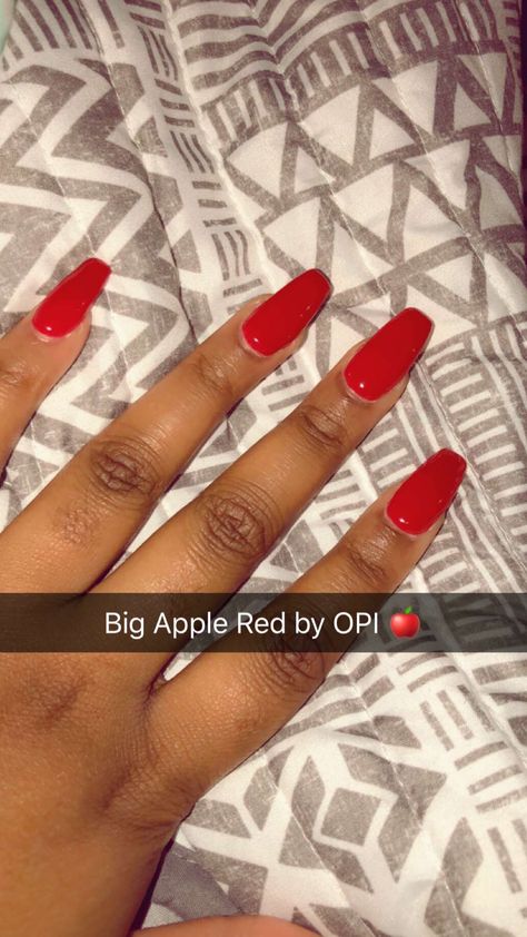 Big Apple Red Nails, Candy Apple Red Nails, Big Apple Red Opi, Apple Red Nails, Chicago Fits, Opi Red Nail Polish, Opi Big Apple Red, Opi Red, Red Nail Polish