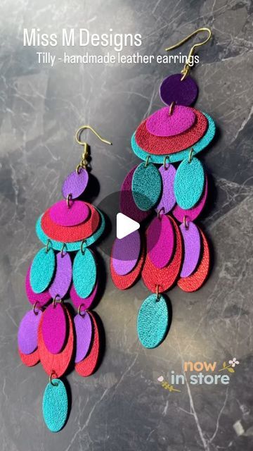 Beautiful Tilly earrings, In store now. Such beauties, I just love the way these make me feel when I put these on. The metallic leather looks super special at night ❤️💜💗 Leather Looks, Ear Art, Earring Designs, Colorful Earrings, Pretty Earrings, Large Earrings, Metallic Leather, Leather Earrings, Handmade Leather