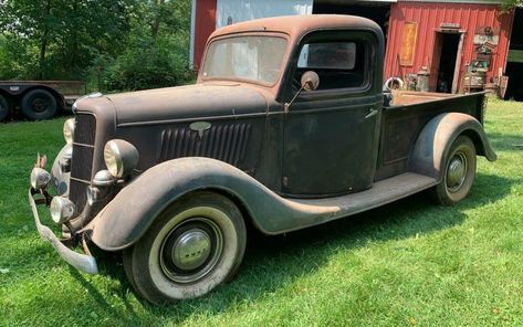 1935 Ford Pickup, Flatbeds For Pickups, Ford Pickup For Sale, Low Trucks, Pickup Trucks For Sale, Hot Trucks, Hot Rod Pickup, Trucks Ford, Drainage Channel