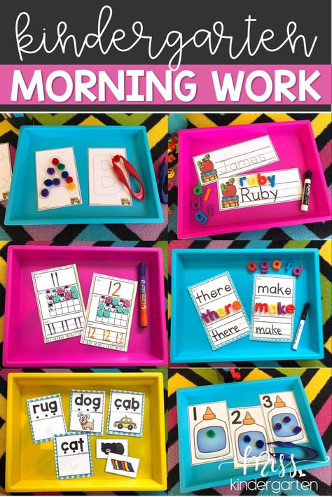 Kindergarten Morning Work Tubs, Morning Work Ideas, Morning Bins, Kindergarten Morning Work, Miss Kindergarten, Morning Tubs, Morning Activities, Classroom Centers, Kindergarten Lesson Plans