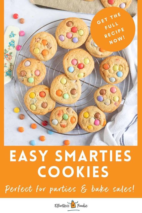 Smarties Recipes, Plain Cookie Recipe, Smartie Cookies, Easy Biscuit Recipe, Cookie Recipes Chewy, Plain Cookies, Gluten Free Cookie Recipes, Favorite Cookie Recipe, Healthy Cookie Recipes