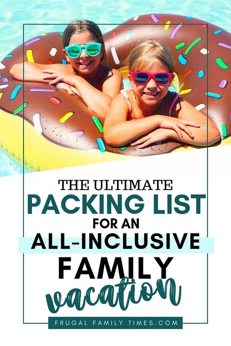 This is a complete list of what to pack for a fun family vacation at an all-inclusive resort. Our complete all inclusive resort packing list takes the stress out of packing - especially with kids, with our list and all-inclusive resort hacks you can be confident you will have what you need to enjoy your beach vacation. We have included special tips for what to take to Cuba because it is a bit more complicated. Resort Packing List, Packing List Kids, Family Packing List, All Inclusive Mexico, Mexico With Kids, Road Trip Printables, Resorts For Kids, Beach Vacation Packing, Beach Vacation Packing List