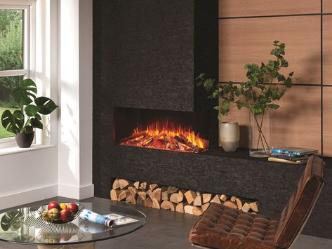 An ultra realistic flame effect fire, the LUX100 can be fitted as a corner, front facing or panoramic appliance. Featuring our itronic flame effect technology and Premium Real Log fuel bed. Inset Electric Fires, Fireplace Grate, Birch Logs, Electric Fire, Stove Accessories, Electric Fires, Energy Efficient Design, Silver Birch, Media Wall