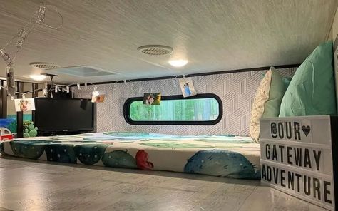 An RV with an overhead loft is great for adding a dedicated sleeping space that is more than just a converted couch or dinette. It also gives kids their own place and tends to be exactly the sort of thing that screams “Camping Trip” for young children.https://www.rvingknowhow.com/the-must-have-retro-campers-of-2023/ Cargo Trailer Camper Conversion, Best Travel Trailers, Cargo Trailer Conversion, Cargo Trailer Camper, Equipment Trailers, Rv Homes, Loft Ideas, Fifth Wheel Trailers, Rv Adventure