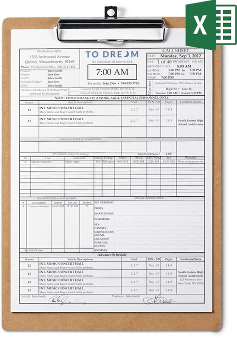 Creating Professional Call Sheets - Free Template Download Call Sheet Template, Pamphlet Template, Work Status, Production Coordinator, Sheet Template, Excel Templates, Template Google, List Template, Google Sheets