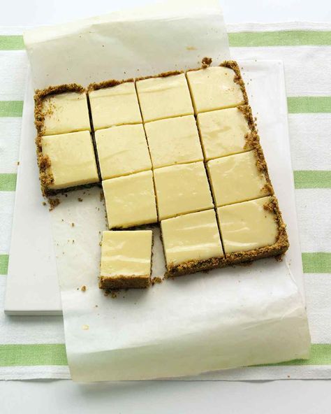 Lime Squares, Pistachio Dessert, Lime Bars, Martha Stewart Recipes, Lemon Squares, Breakfast And Brunch, Creamy Desserts, Lemon Bars, Lime Pie