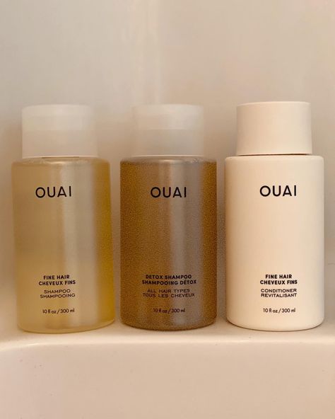 Ouai Hair Aesthetic, Quai Shampoo, Ouai Skincare, Ouai Aesthetic, Ouai Shampoo And Conditioner, Ouai Hair Products, Clean Hair Products, Hair Products Aesthetic, Luxury Hair Products