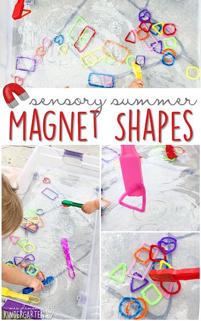 Magnet Letters, Preschool Shapes, Sensory Activities For Preschoolers, Magnet Activities, Shape Activities, Shape Activities Preschool, Shapes Kindergarten, Cognitive Activities, Education Preschool