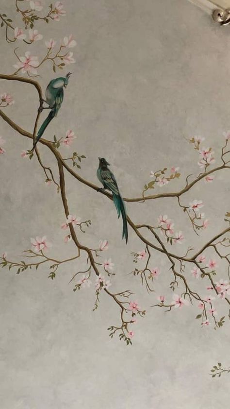 Fleurs Art Nouveau, Flower Painting Canvas, Chinoiserie Wallpaper, Drawing Images, Retro Wallpaper, Beginner Painting, Mural Wall Art, Painting Wallpaper, Flower Art Painting