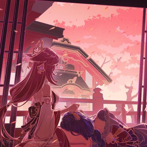 Yae Miko X Raiden Shogun, Miko X Raiden, Raiden Shogun, Yae Miko, Ship Art, Genshin Impact, Aesthetic Anime, Cute Wallpapers, Anime Wallpaper