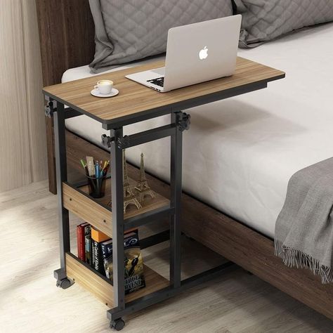 Bed table on wheels