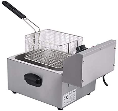 Kolice Commercial single tank 8L Electric Deep Fryer,Chicken Chip Fryer Basket & Lid, Countertop Kitchen Frying Machine,French Fries Fryer, Donuts Deep Fryer Chicken, Deep Frier, Best Deep Fryer, Fryer Machine, Electric Air Fryer, Electric Fryer, Electric Deep Fryer, Best Air Fryers, Tea Store