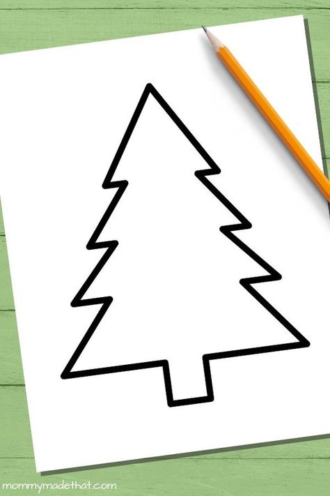 Free Christmas Tree Template Printables Tree Printable Free, Christmas Tree Templates, Christmas Tree Cut Out, Christmas Tree Outline, Cardboard Christmas Tree, Felt Christmas Tree Decorations, Christmas Tree Printable, Tree Outline, Christmas Tree Drawing