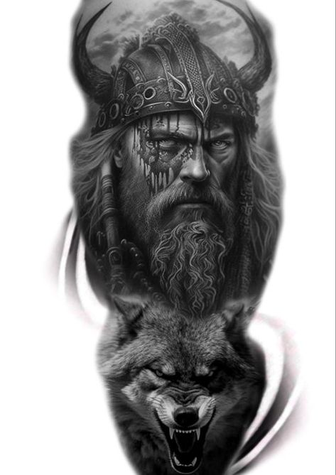 Viking tattoo Dark Tattoos For Men, Berserker Tattoo, Viking Tattoos For Men, Natur Tattoo Arm, Thor Tattoo, Viking Warrior Tattoos, Norse Mythology Tattoo, Valkyrie Tattoo, Viking Tattoo Sleeve