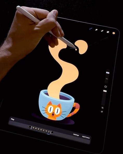 Daily Dose Of Sketch ✏️ on Instagram: "Learn how to make animations in Procreate 😍 Helpful? Credit: @kunchevsky" How To Animate Procreate, Procreate Animations, Procreate Gif, Coffee Animation, Procreate Animation, Procreate Ipad Art, Procreate Ipad, How To Make Animations, Motion Graphics Design