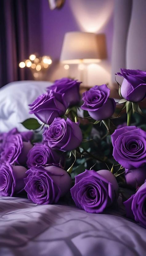 Purple Roses Wallpaper, Purple Flowers Wallpaper, Rose Flower Pictures, Boquette Flowers, Beautiful Flowers Photos, Cute Flower Wallpapers, Beautiful Flowers Wallpapers, All Things Purple, Beautiful Rose Flowers