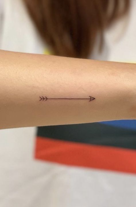 Archery Tattoo Ideas, Tiny Bow And Arrow Tattoo, Dainty Arrow Tattoo, Arrow Tattoo Simple, Follow Your Arrow Tattoo, Archery Tattoo, Sister Tats, Small Arrow Tattoos, Sister Tat