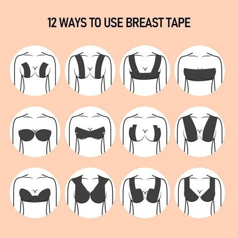 Tape For Breast, Pola Bra, Bra Tape, Skin Allergy, Strapless Dresses, Bra Hacks, Breast Tape Lift, Diy Fashion Hacks, Diy Fashion Clothing