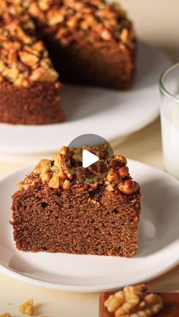 Food Barak | Recipes & Laughs on Instagram: "😋Date & Walnut Cake✨ So many hidden elements  Looking for the best eggless Date Cake? Look no further! This recipe is free from maida and added sugar, using whole wheat flour, and it tastes heavenly. Absolutely divine, give it a try—you won’t be disappointed! 🍰   🥗Follow @foodbarakgram for daily easy nourishing recipes and more value  🎥 Credit: @iamtarneet  You’ll need: 25 Dates (pitted) (197g) (1 + 1/2 cups) Hot Milk (375g) 1/2 cup Vegetable Oil (95g).   Complete recipes in the first comment👇" Date Walnut Cake, Date And Walnut Cake, Date Cake, Whole Wheat Flour, Easy Cake Recipes, Vegetable Oil, Wheat, Flour, Walnut