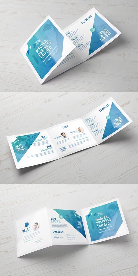 Clean Corporate Square Trifold Brochure Design Template PSD, INDD Square Brochure Design, Square Trifold Brochure, Brochure Size, Event Booth Design, Direct Mail Design, Brochure Inspiration, Event Booth, Trifold Brochure Design, Pamphlet Design