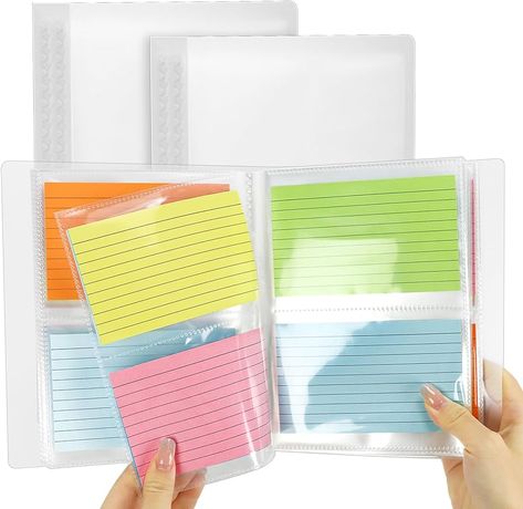 Amazon.com : Tecmisse Index Cards Holders Clear, Holds 320 Pieces Cards, 3 x 5 Inch Flash Cards Notecards Organizer, Clear Plastic Index Cards Pockets for Study Cards, Recipe Cards and Note Cards (3 x 5 inches) : Office Products Desk Organization Tips, Index Card Holders, Recipe Card Holders, Business Card Organizer, Emergency Binder, Study Cards, Bullet Journal Printables, Mini Binder, Calendar Organization