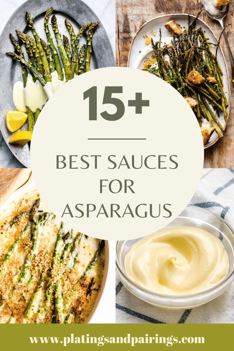 Do you love asparagus but want to take it up a notch? Look no further! These 15+ unique and delicious sauces for asparagus will elevate your veggie game and leave your taste buds wanting more. Creamy Asparagus Recipes, Asparagus Recipes With Sauce, Asparagus Dipping Sauce, Sauce For Asparagus Recipes, Asparagus Sauce Recipes, Cheese Sauce For Asparagus, Asparagus Cream Sauce, Thanksgiving Asparagus, Sauce For Asparagus